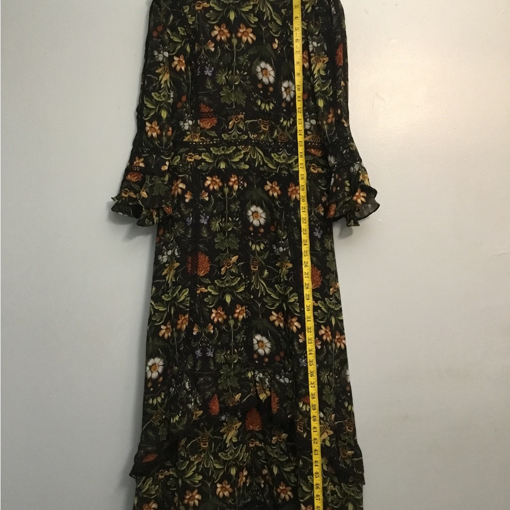 Dalia Black Floral Long Sleeve Dress - Picture 14 of 14
